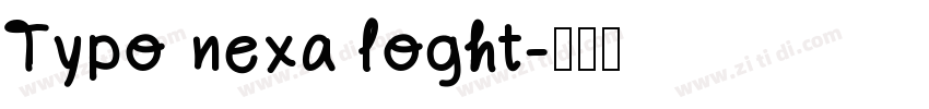 Typo nexa loght字体转换